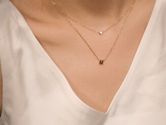 whisper.ring- I'm Yours Necklace (A-Z) สร้อยคอตัวอักษรสองชั้น ชุบทองคำขาว สีไม่ลอกไม่ดำ