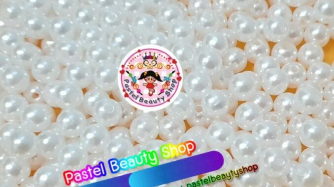 ลูกปัด มุกเคลือบ เกรด A สีขาว 8 มิลฯ 200 เม็ด