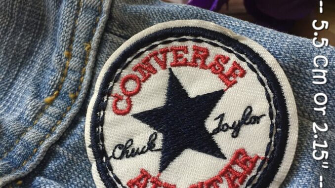 Converse All Star ตัวรีดติดเสื้อ อาร์มรีด อาร์มปัก ตกแต่งเสื้อผ้า หมวก กระเป๋า แจ๊คเก็ตยีนส์ Badge Embroidered Iron o...