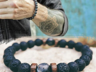 สร้อยข้อมือลูกปัดหินทิเบตสําหรับผู้ชาย