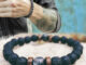 สร้อยข้อมือลูกปัดหินทิเบตสําหรับผู้ชาย