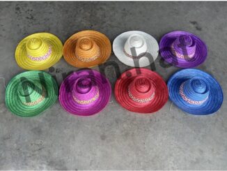 หมวกไนล่อนสีเส้นพลาสติกสานสีล้วน  By Niran.hat (4 นิ้ว)