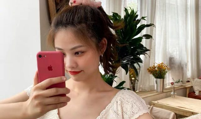ยางรัดผมโดนัท  งานปักลายเชอรี่