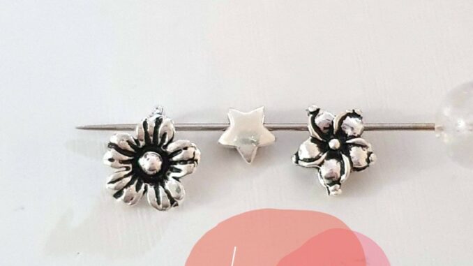ชาร์มเงินแท้925 ดาว (จิ๋ว) ดอกไม้ ตัวคั่นหิน ตัวตกแต่งกำไล diy เม็ดคั่น CHARM