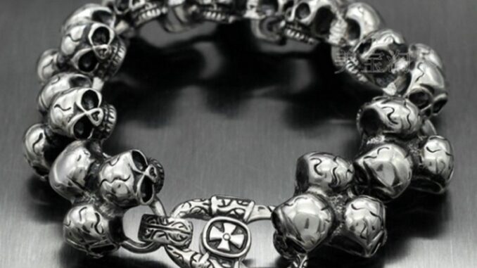 Skull Pattern Bangle for Men