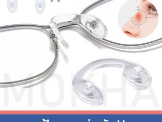MOKHA แป้นรองจมูกแว่น Silicone แป้นจมูก แว่นตา รุ่นใส่น็อต