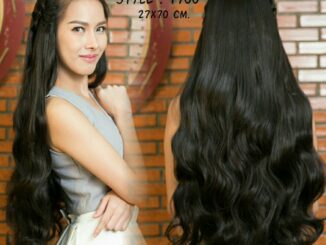 แฮร์พีช hairpiece  แฮร์พีชcalawigsราคาส่ง  รหัสT700กว้าง27CM ยาว70CM ชิ้นหนาพิเศษไหมด้านเหมือนผมจริง แฮร์พีชลอนปลายยาว