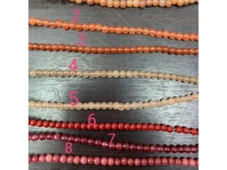 หินแท้อาเกต 4มิล งานDIY สายแมสโทนแดง ฟ้า เหลือง1/3