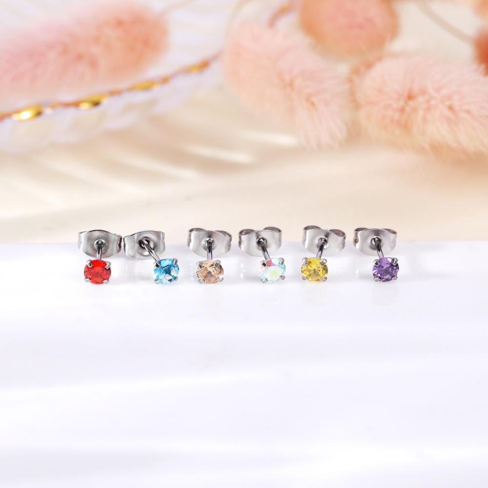 1 ชิ้น 3/4/5/6/7/8 มม. สี คริสตัล ต่างหูสตั๊ด สเตนเลส กระดูกอ่อน ต่างหู Tragus Conch Helix เจาะ ต่างหูสตั๊ด