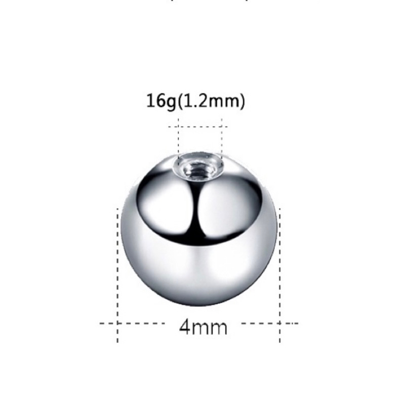 ( 1 ชิ้น )แป้นจิว แป้นบอล สำหรับจิวหูก้าน 1.2 mm. ร้านจากไทย ส่งเร็วมาก