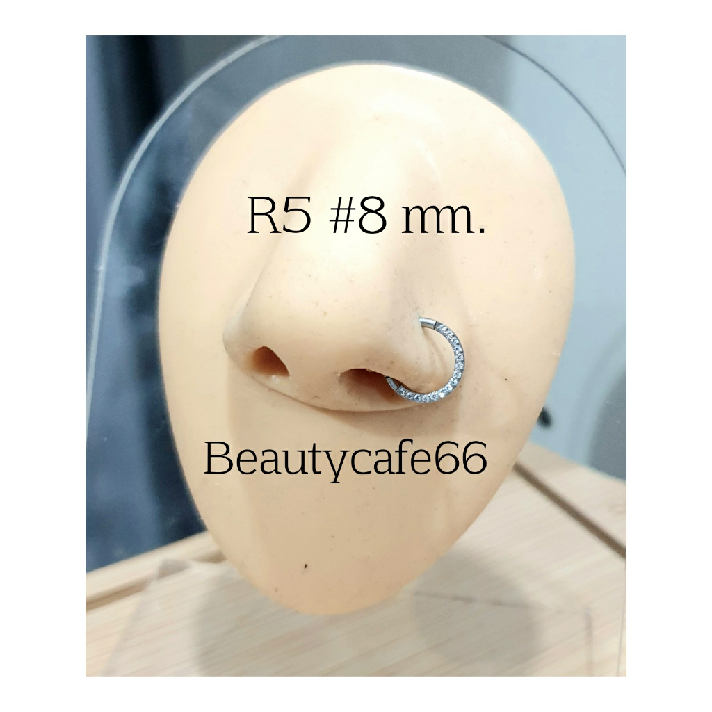 (1ข้าง) R5  จิวปีกหู Helix Tragus Rook ไร้รอยต่อ Seamless Earrings ใส่จมูกได้