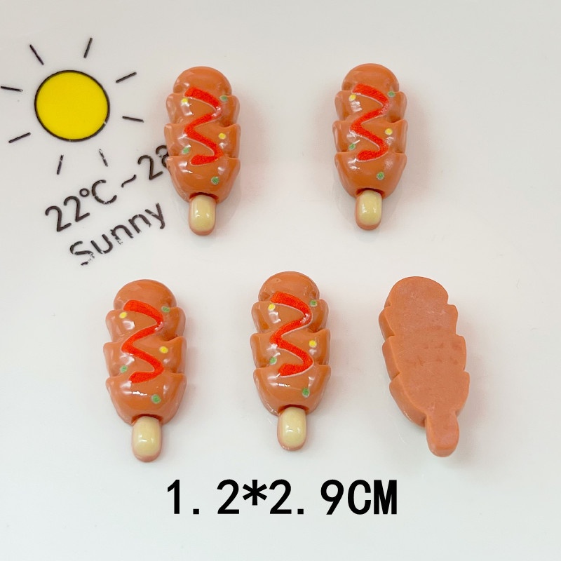 [2 #] Jibbitz Crocs ของเล่นไม้เสียบบาร์บีคิว ไส้กรอก ผัก ดอกบัว เห็ด เบียร์ อาหาร ครีม เหงือก เรซิ่น DIY QP