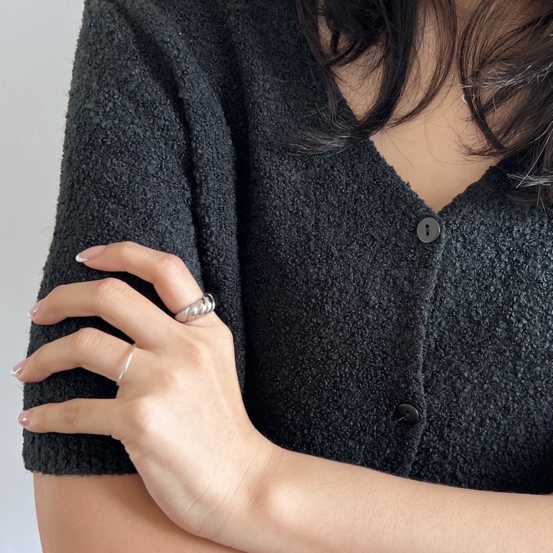 A.piece  แหวนแสตนเลส [stainless steel] pretzel ring