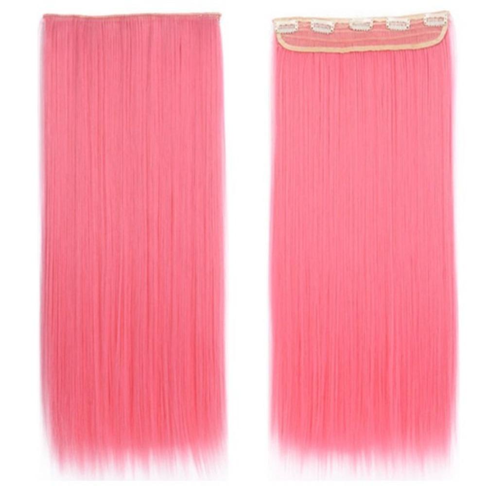 Aelegant กิ๊บติดผมยาวตรง สังเคราะห์ 5 คลิป ไร้รอยต่อ สีแดง หลากสี สําหรับผู้หญิง เด็กผู้หญิง