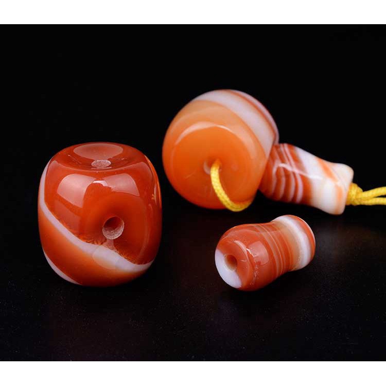 Banded Red Agate Tee Manifold Beads สีแดงโมรา Tee Manifold ลูกปัด 12-20 มิลลิเมตรหินธรรมชาติสำหรับเครื่องประดับ