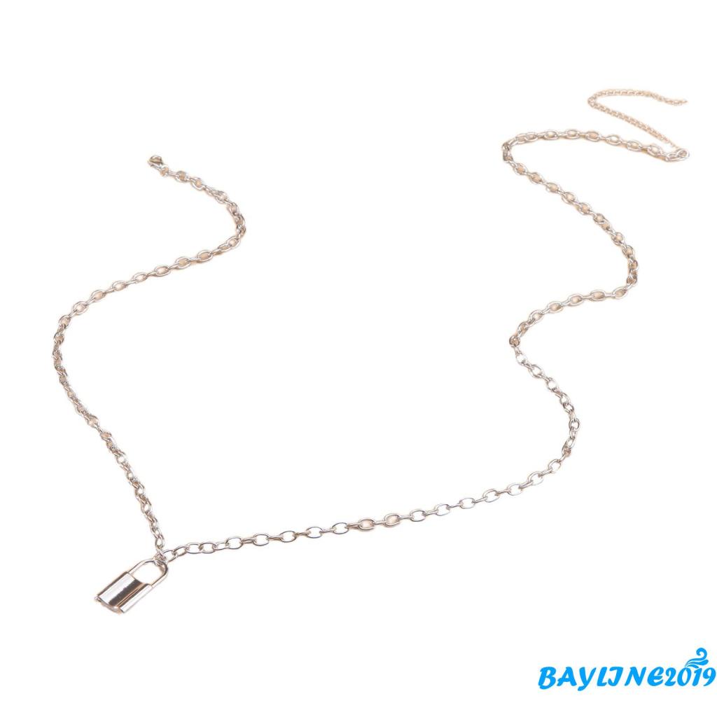 Bay- สายโซ่คาดเอว พร้อมจี้ล็อก ปรับความยาวได้ สไตล์พังก์ ฮิปฮอป สําหรับผู้หญิง