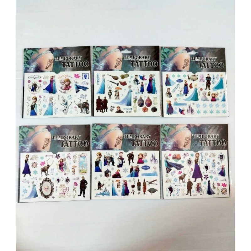 Bobestshop Tattoo ลาย Frozen & Princess & Spider Man