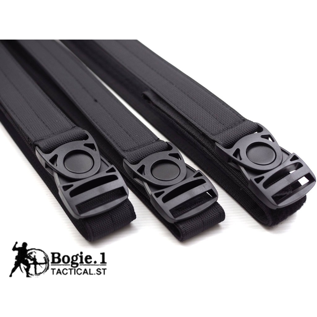 Bogie1 เข็มขัดยุทธวิธี สายบาง ปลดเร็ว รุ่น 007 สีดำ
