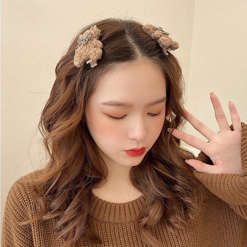 COD-ตุ๊กตาหมีปักผมน่ารักผมติดตก แต่ง