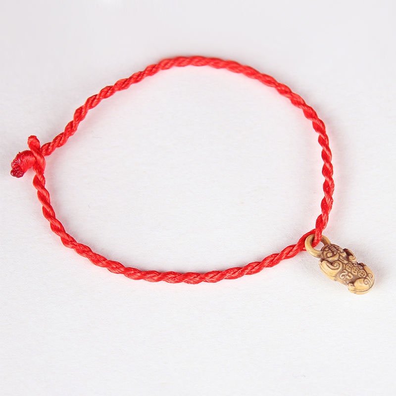 CODพร้อมส่ง1บาทสร้อยข้อมือเชือกสีแดงจี้ถั่วลิสงน่ารัก2023ใหม่ของแถมลูกค้าขายส่ง-Ranliyy