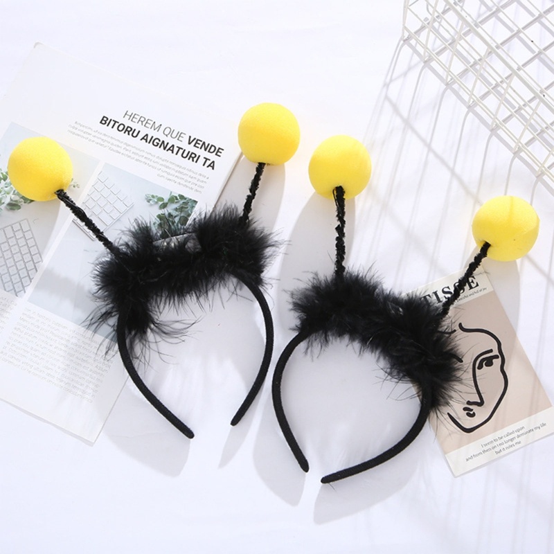 Ch*【พร้อมส่ง】ที่คาดผมผึ้งน่ารัก เสาอากาศเรืองแสง สําหรับ Pedlars Headwear Halloween-party