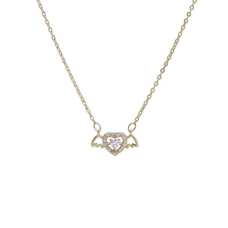 Cocojewelry สร้อยคอโซ่ จี้รูปหัวใจ กามเทพ หรูหรา สไตล์เกาหลี