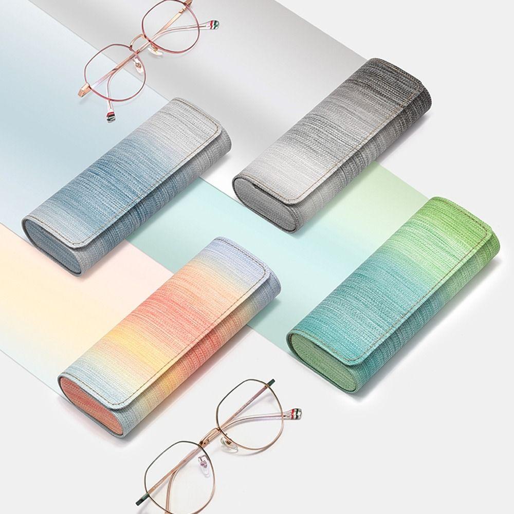Daishen1 กล่องเก็บแว่นตา หนัง PU น่ารัก สีรุ้ง สําหรับนักเรียน