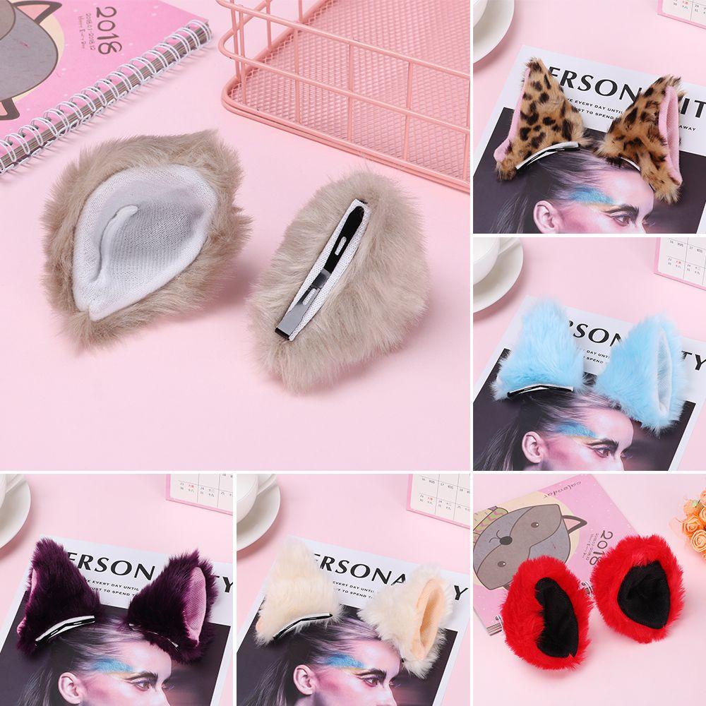 Dealshop 1 คู่ หูแมว คลิป ผู้หญิง อะนิเมะ คอสเพลย์ ตุ๊กตา กลางคืน ปาร์ตี้ เครื่องประดับผม