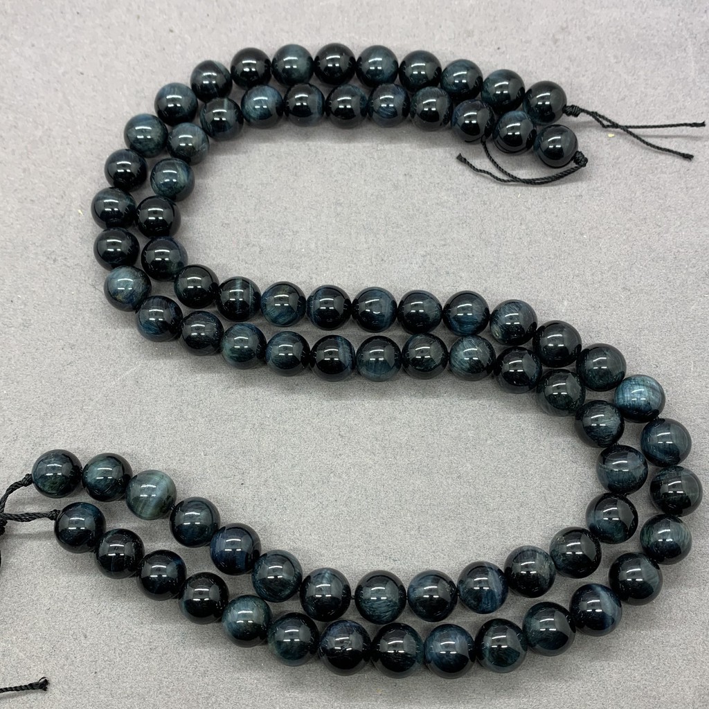 Deep Blue Tiger Eye Beads สีน้ำเงินเข้มเสือตาลูกปัดหินรอบ 4-16 มิลลิเมตรพลอยหลวม Spacer DIY ขายส่ง