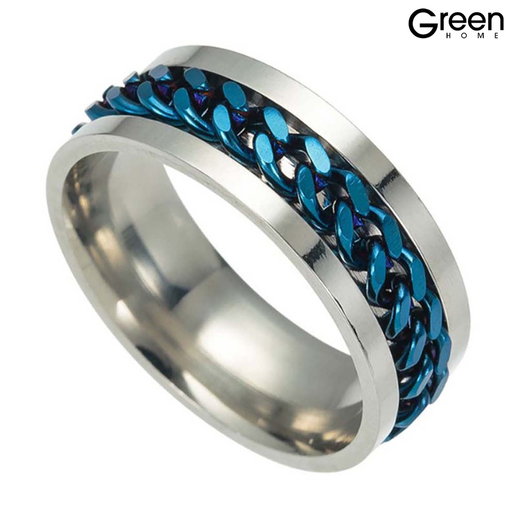 [Exquisite Jewelry House] แหวนสเตนเลส หมุนได้ สําหรับผู้ชาย