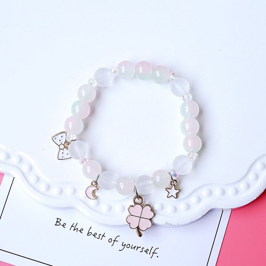 FS NEW สร้อยข้อมือ ลูกปัดคริสตัล ลายการ์ตูน น่ารักๆ เหมาะกับของขวัญ สําหรับผู้หญิง