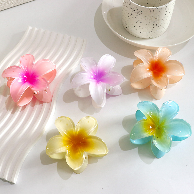 Frangipani กิ๊บติดผม โรแมนติก ฤดูร้อน ชายหาด ตกแต่ง เครื่องประดับผม สําหรับผู้หญิง