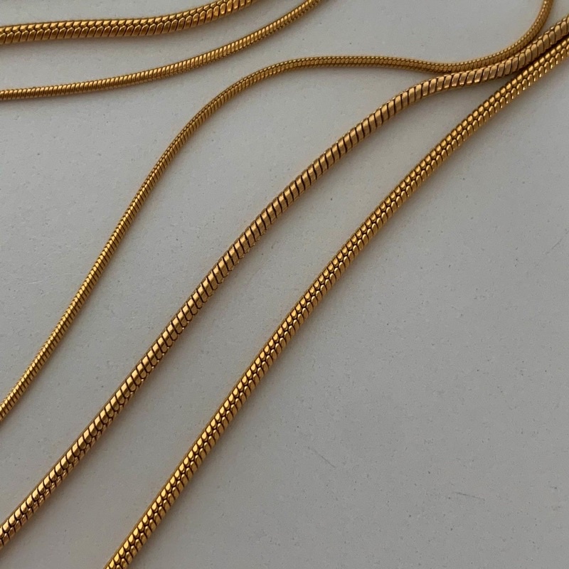 HER OBJECTIVE_HER SNAKE PLAIN NECKLACE IN 1/1.5MM