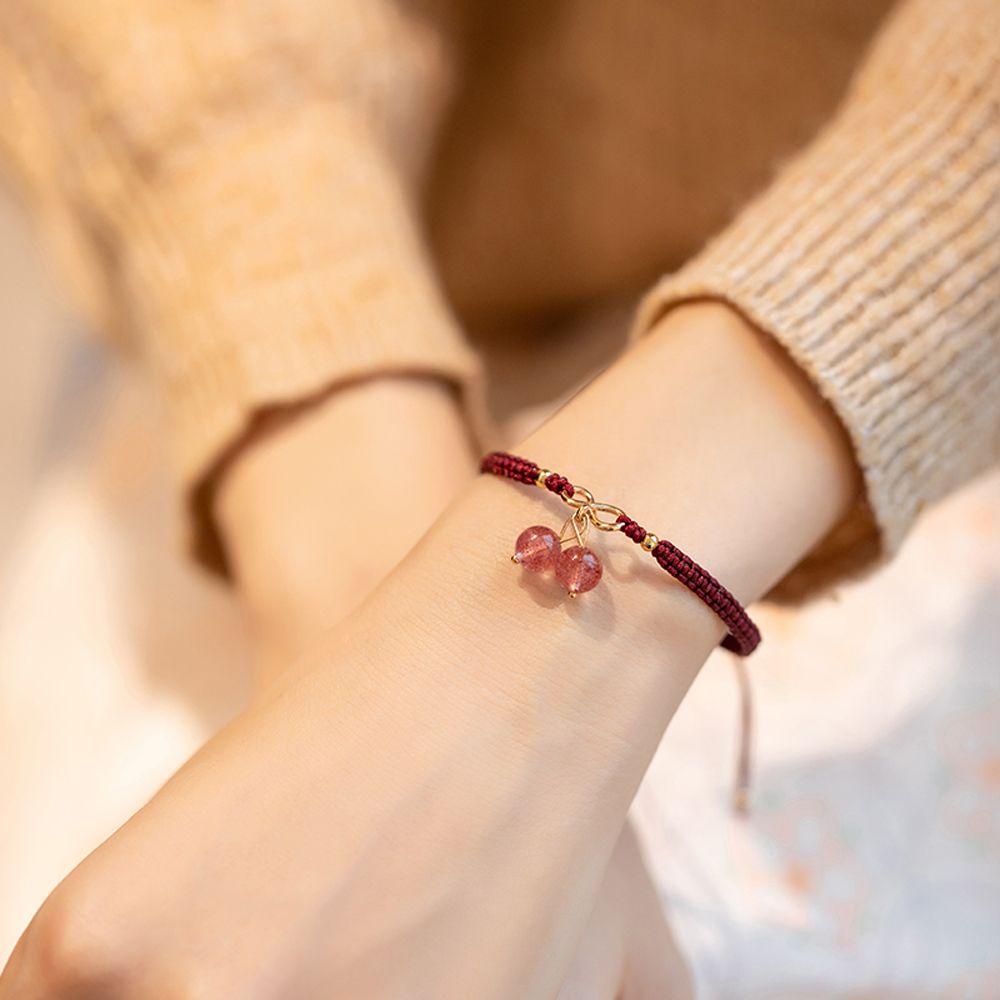Hilario สร้อยข้อมือ แฮนด์เมด ของขวัญนําโชค บุคลิกภาพ ตกแต่งงานฝีมือ จีน สร้อยข้อมือสตริง