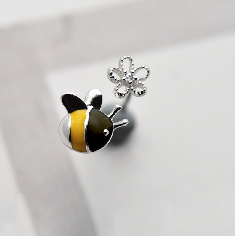 Honey Bee Earrings ต่างหูเงินแท้ S925
