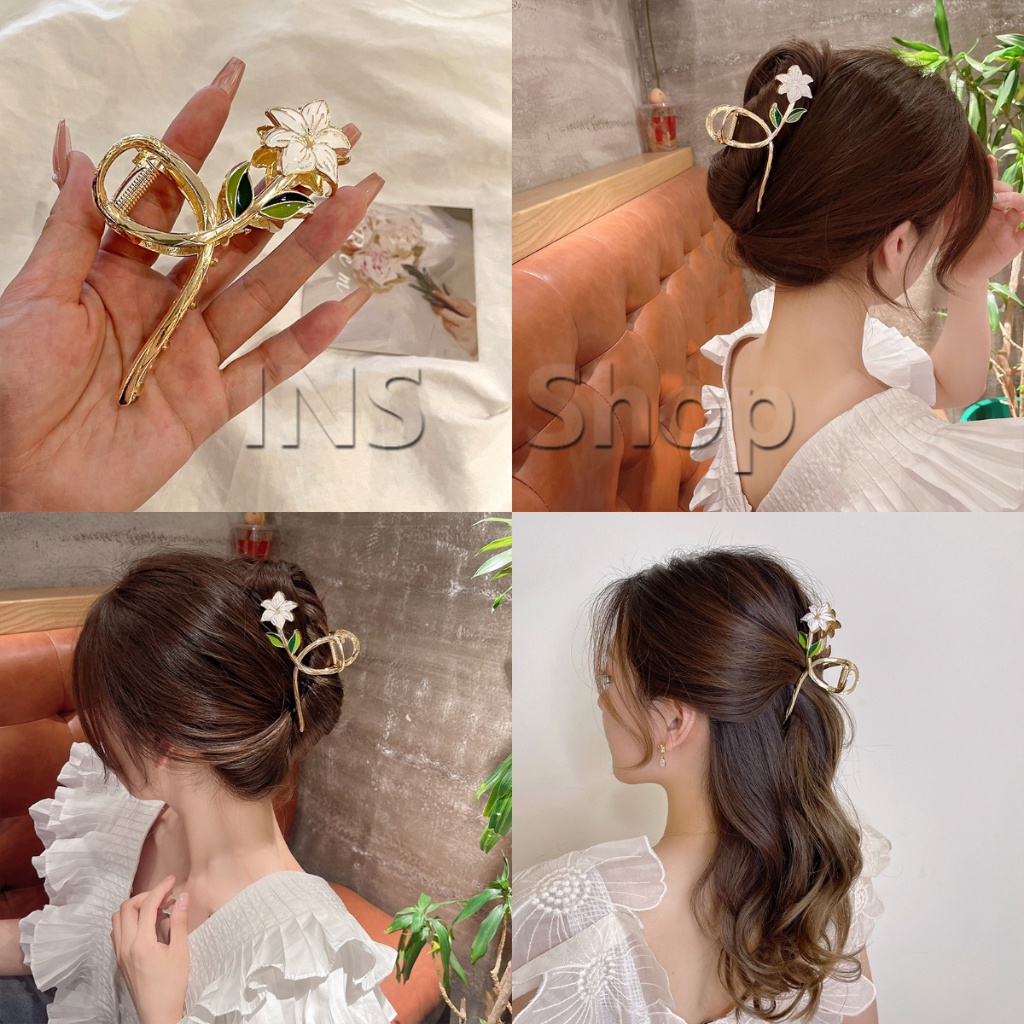 INS กิ๊บเก็บผม ทรงดอกไม้ แฟชั่นสไตล์สาวเกาหลี hair clip