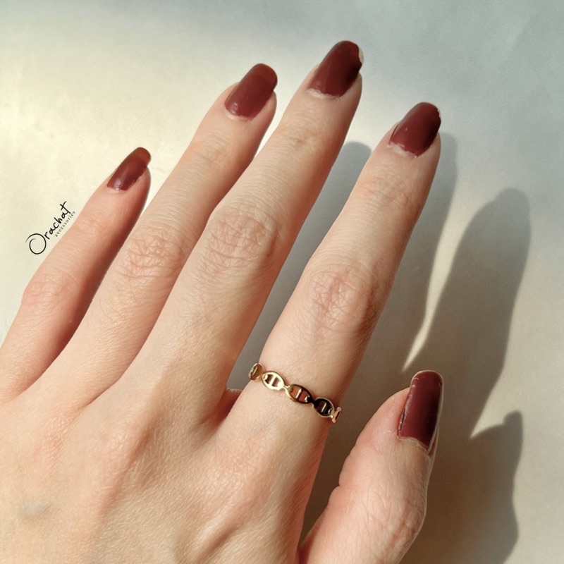 Jenny 14k ring. (แหวนงานชุบ 14k สแตนเลส สวย ทน เงา โดนน้ำหอม เจลแอลกอฮอล์ได้ ไม่ลอก ไม่ดำ)