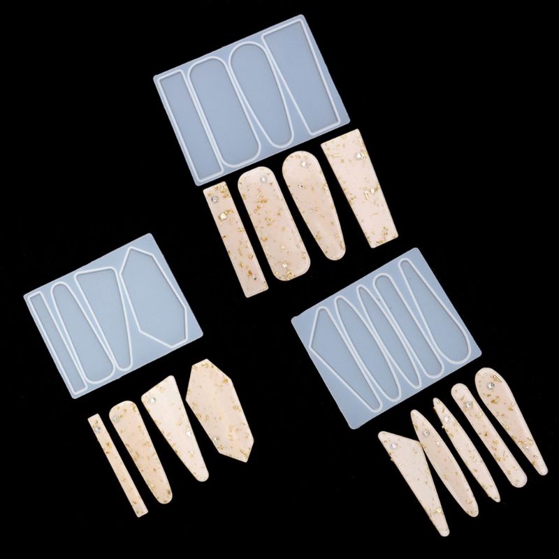 J❥ Acrylic Resin Hair Barrette Resin Mold Geometric Alligator Hair Clips Resin Mold
