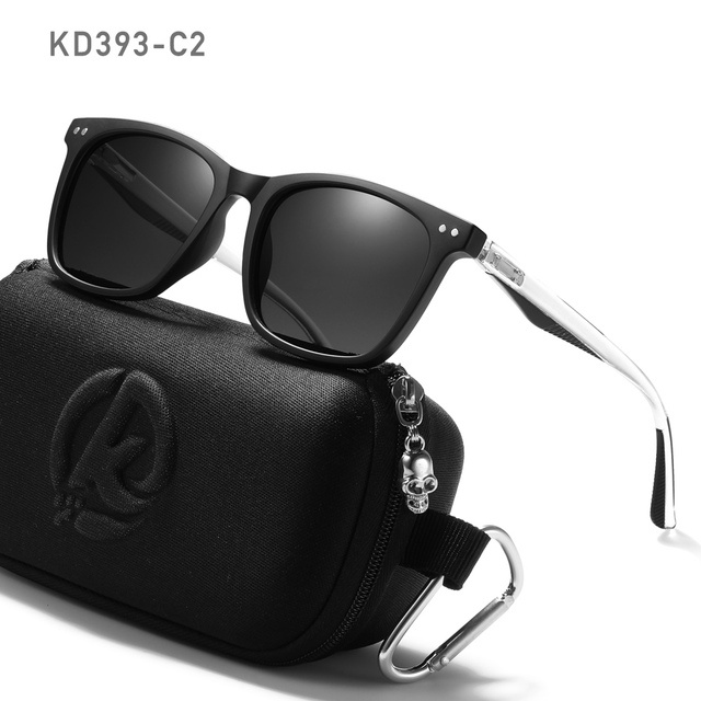 KDEAM แว่นตากันแดด Polarized TR90 กรอบสเตนเลส ทรงสี่เหลี่ยม สําหรับผู้ชาย