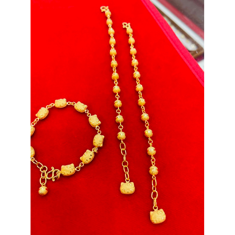 KMDGold สร้อยข้อมือทองคำแท้96.5%มาตรฐานทองเยาวราช2สลึง คละแบบ