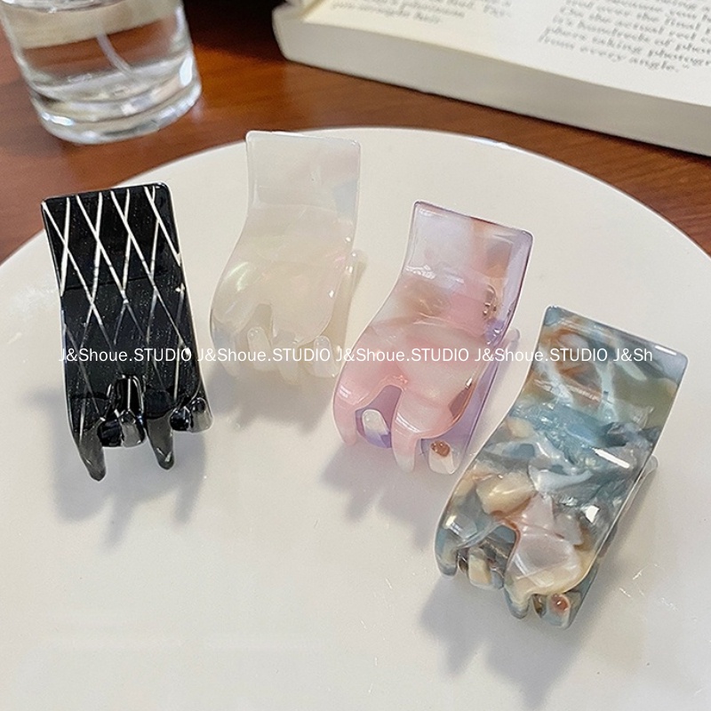 Kf529 กิ๊บติดผมหางม้าอะซิเตท ขนาดเล็ก คุณภาพสูง สไตล์เกาหลี สําหรับผู้หญิง