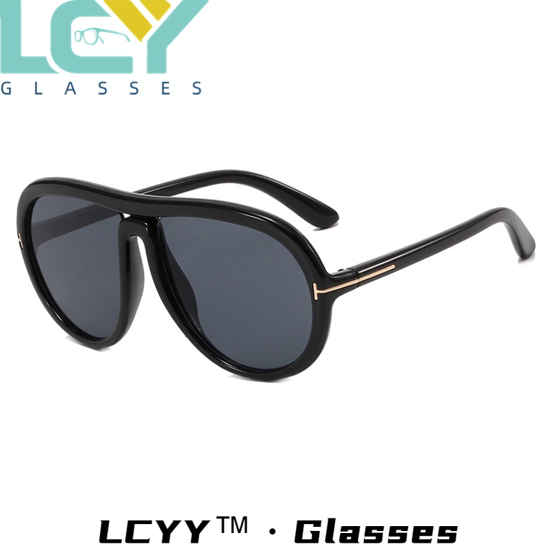 Lcyy2023 ใหม่ แว่นตาแฟชั่น กรอบใหญ่ ป้องกันแสงสีฟ้า สไตล์เกาหลี ยุโรป อเมริกา เรโทร 036