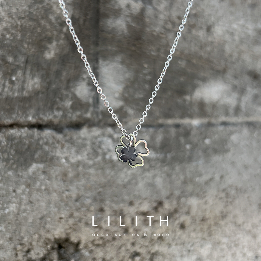 Lilith - Four leaf clover Necklace สร้อยคอ สแตนเลส จี้ใบโคลเวอร์