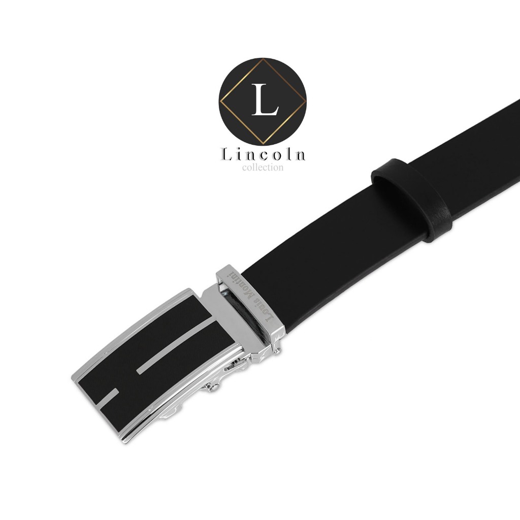 Louis Montini Automatic Belt เข็มขัดหนังแท้ หัวออโต้เมติก เข็มขัดผู้ชาย หนังวัวแท้  Men Belt – MGN350