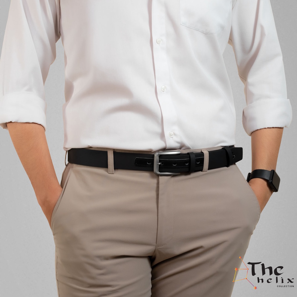 Louis Montini (The Helix) เข็มขัดผู้ชาย Men Belt เข็มขัด PU แฟชั่น MPU13