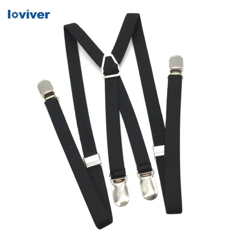 Loviver เอี๊ยมกางเกง ทรงตรง ปรับได้ สีดํา สําหรับผู้ชาย