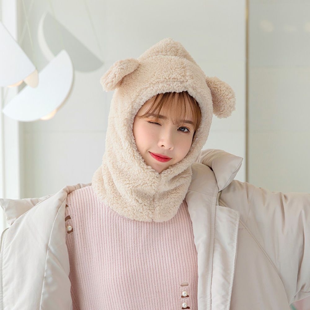 Lucky หมวกบีนนี่ แต่งหูหมีน่ารัก กันลม ให้ความอบอุ่น หลากสี แฟชั่นฤดูหนาว สําหรับผู้หญิง