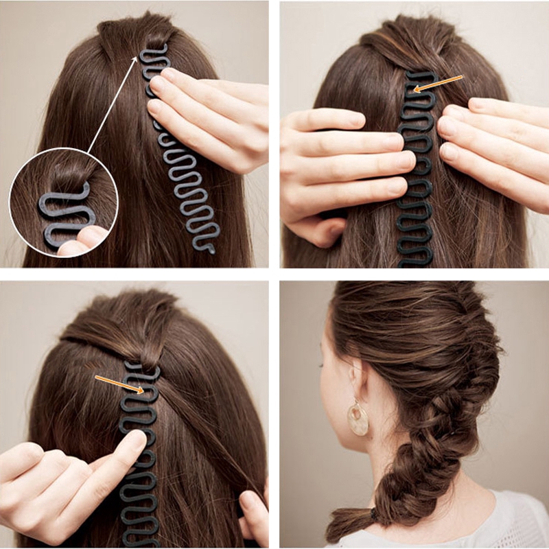 Magic Hair Styling Accessories Hair Clip DIY Hair Braiding Braider Tool Set Twist Bun Barrette Elastic for Women Headband