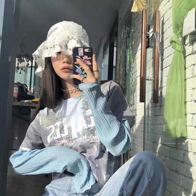 NEW‼️ หมวกผ้าลูกไม้ ทรงบักเก็ต งานเกาหลี StyleNanda