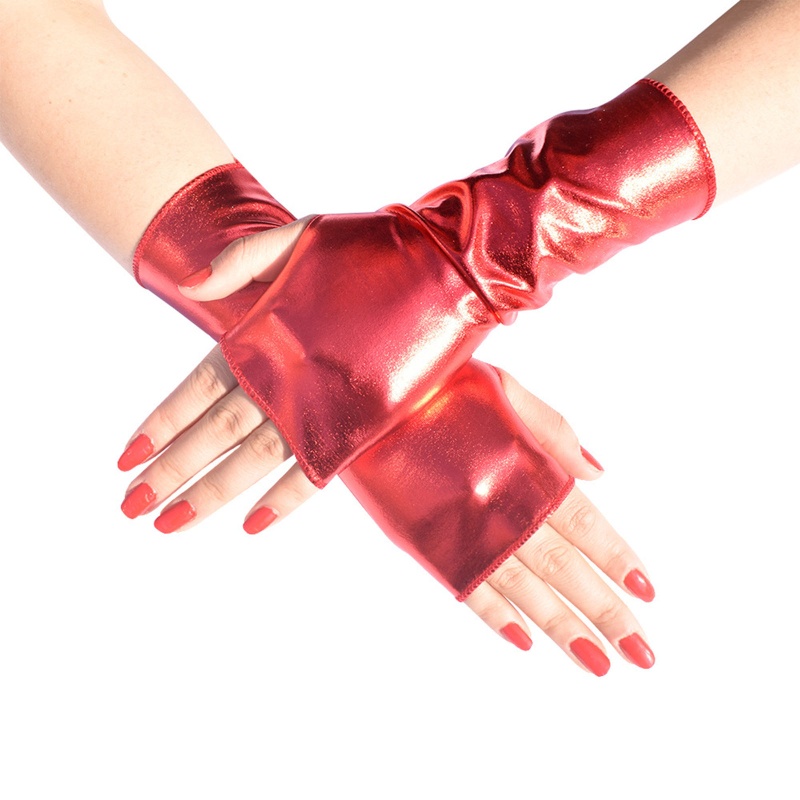 Nerv ถุงมือหนัง แบบสั้น สไตล์พังก์ ไม่มีนิ้ว สําหรับแต่งตัวฮาโลวีน